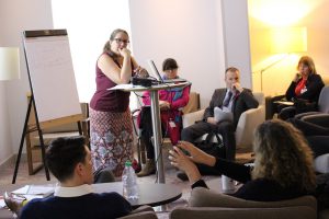 Tara Chatterton, Implementation Lead, heads the Safeguarding Workshop.